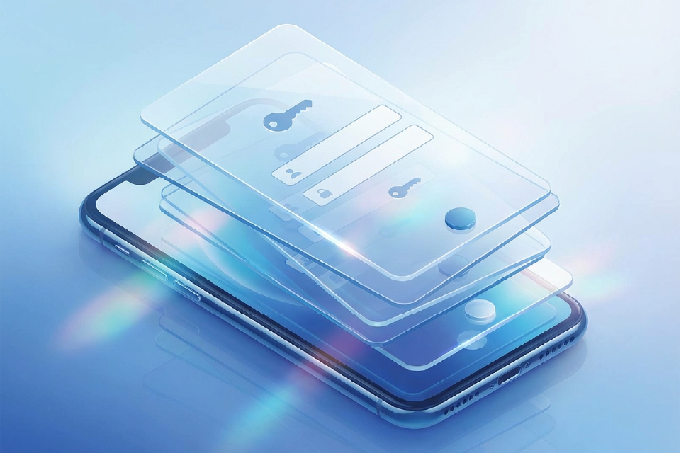 ログイン画面が積み重なる